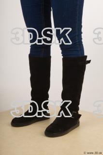 Calf blue jeans black shoes of Gwendolyn 0002